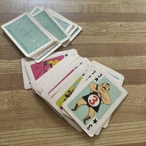 Vintage Replacement Whitman Crazy Eights Circus Theme Card Game Incomplete Card